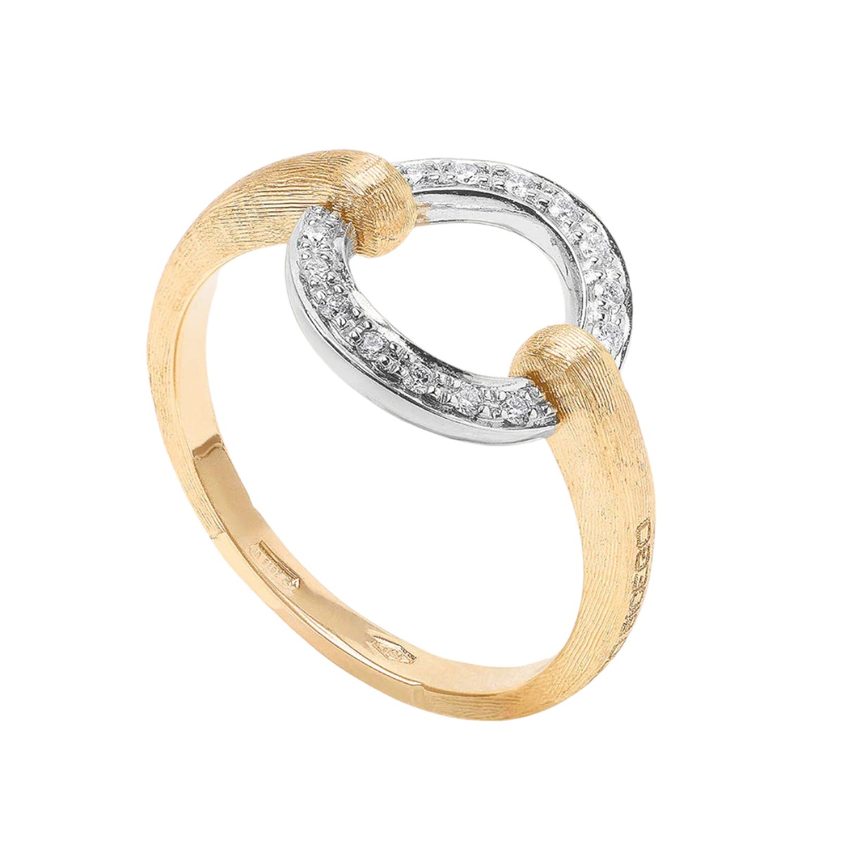 Marco Bicego Jaipur Link Diamond Open Circle Ring In Two Tone Ab