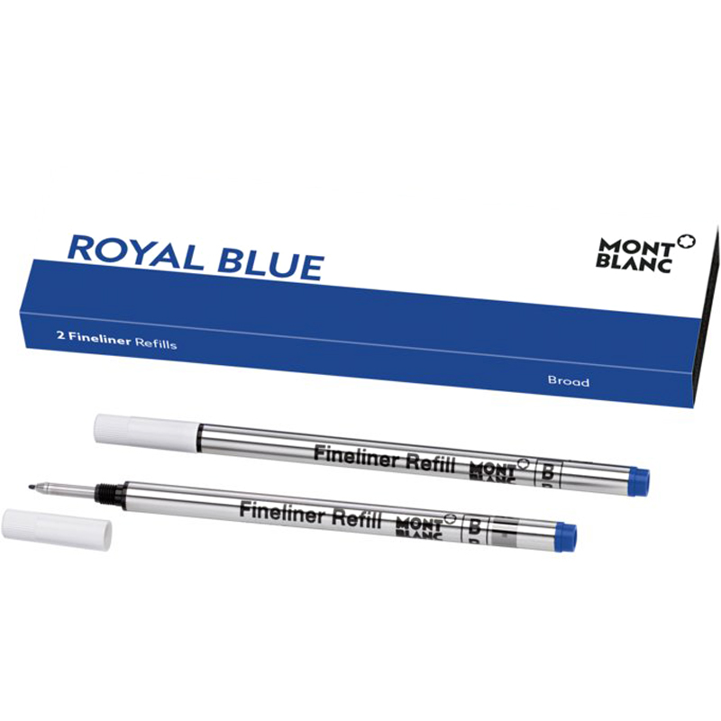 Montblanc 2 Fineliner Broad Refills, Royal Blue