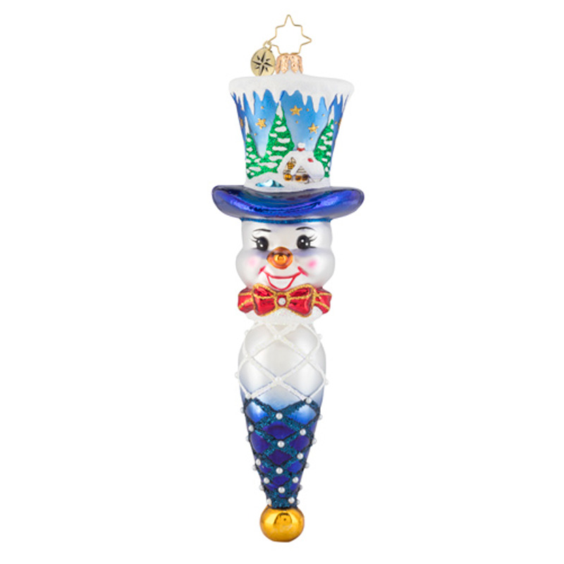 Christopher Radko Jolly Top Hat Snowman Ornament