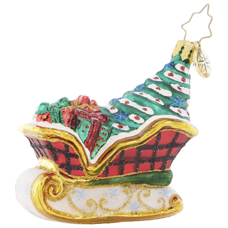 Christopher Radko Snowy Sleigh Ride Gem Ornament 1021429 Borsheims