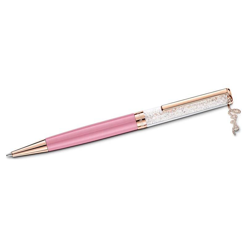 Swarovski Crystal LOVE Shimmer Ballpoint Pen, Pink and Rose Gold Tone