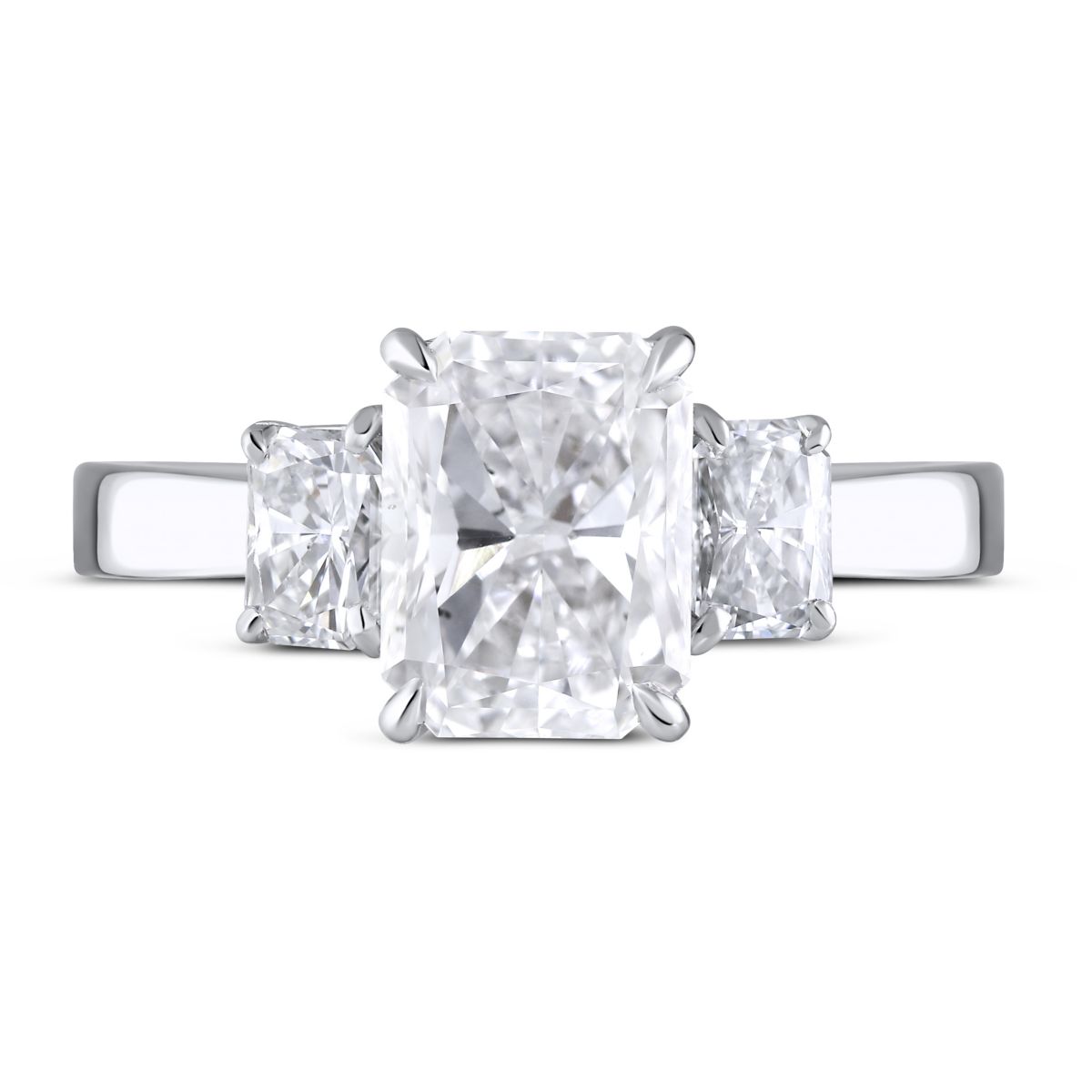 18K White Gold Radiant Diamond Ring