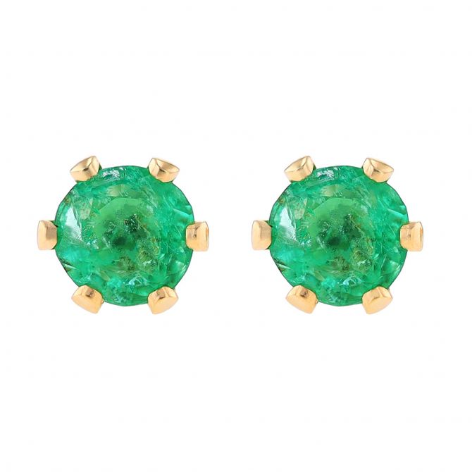 Children's emerald earrings graduation gift