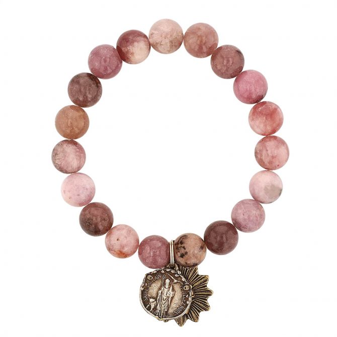 Miracle Icons By Mary Jo Pane 10mm Lepidolite Bracelet