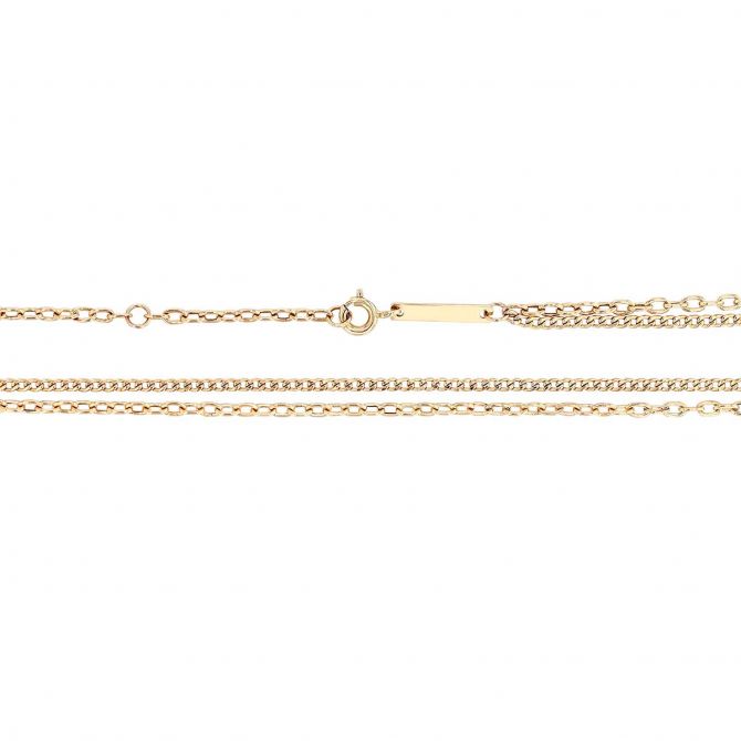 Spring ring clasp on a yellow gold necklace