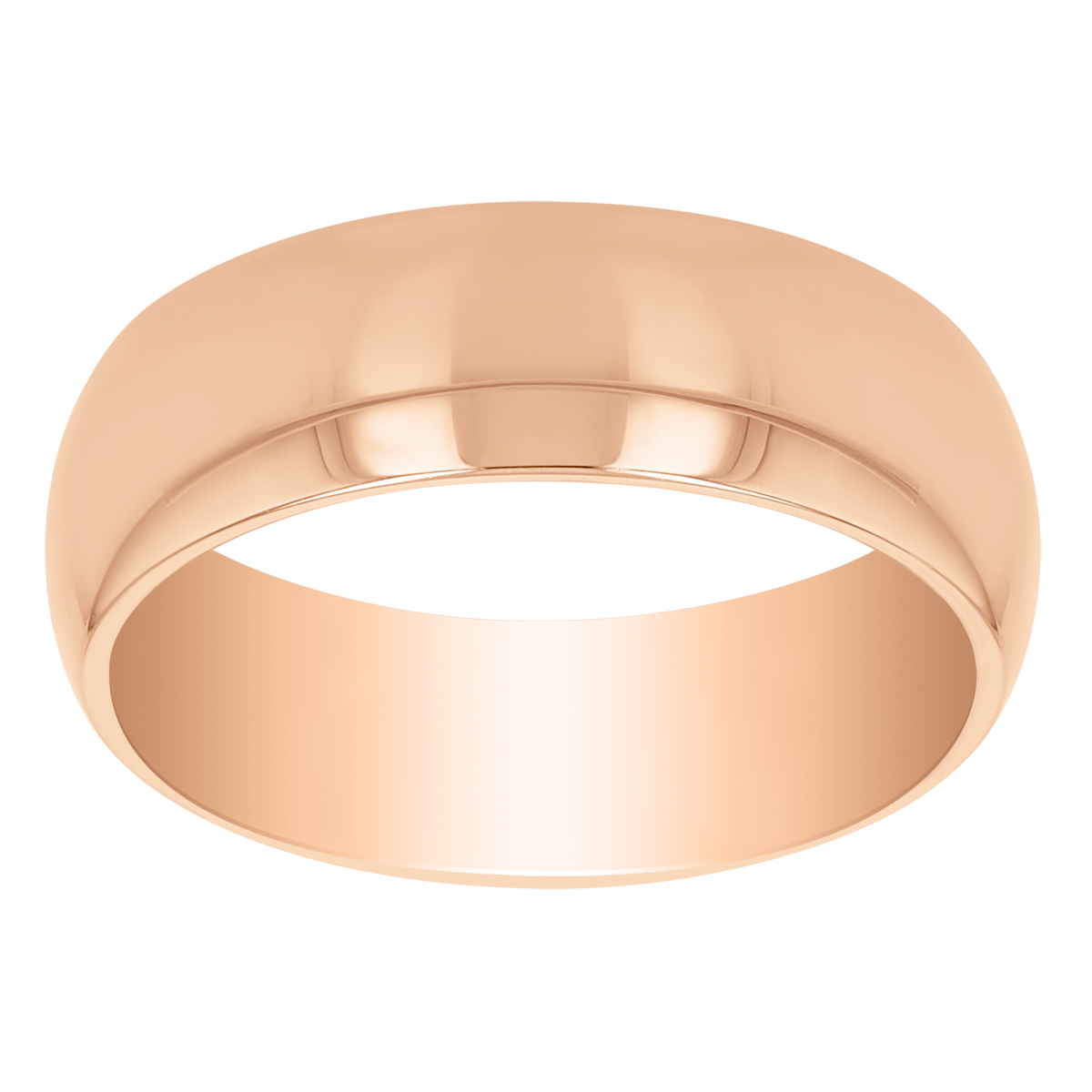 Rose Gold Comfort Fit 6 mm Wedding Band