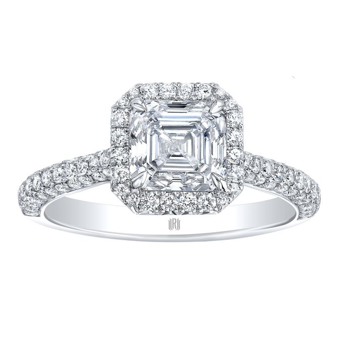 Rahaminov
Asscher Cut Diamond & Halo Engagement Ring in White Gold