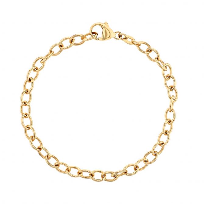 Borsheims yellow gold cable chain bracelet