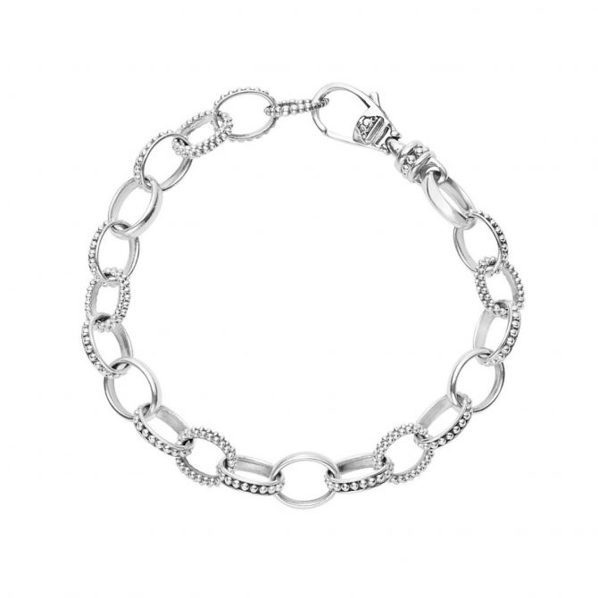 Lagos sterling silver link chain bracelet