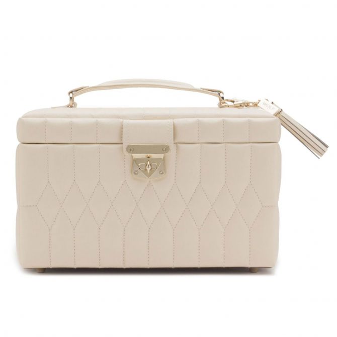 WOLF Caroline Medium Jewelry Case, Ivory