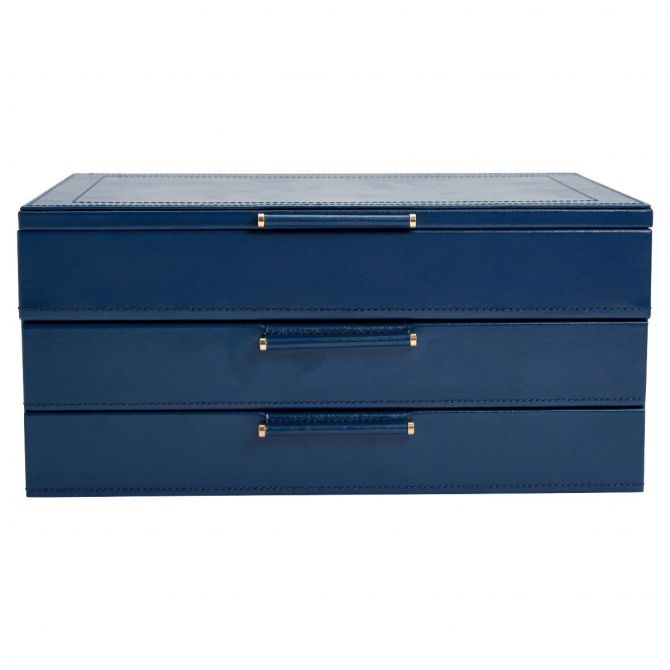 WOLF Sophia Jewelry Box with Drawers, Indigo