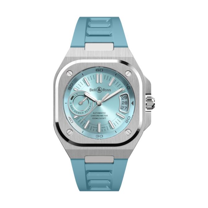 Bell & Ross BR-X5 Steel 41mm Watch, Ice Blue Dial