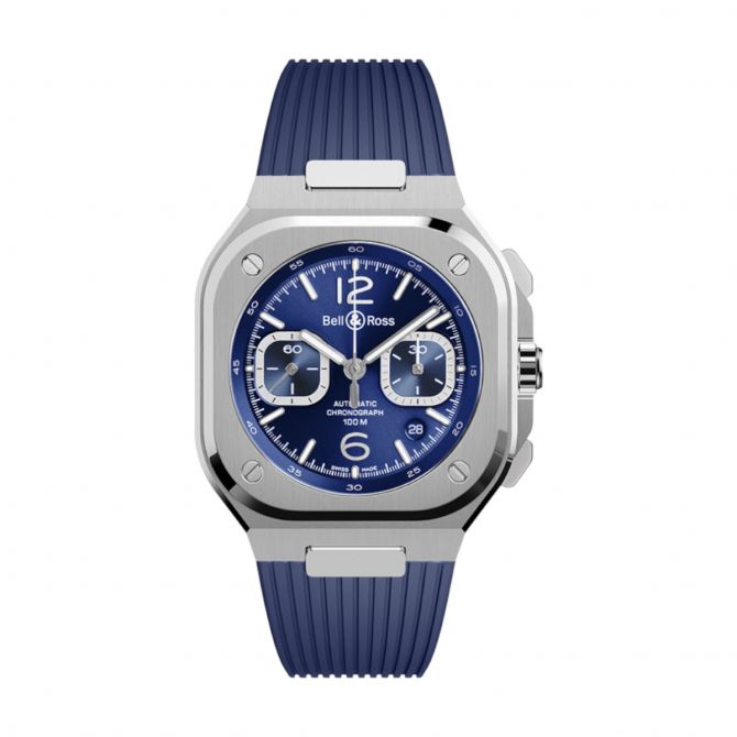 BR 05 Chronograph 42mm Men's Watch, Blue Dial