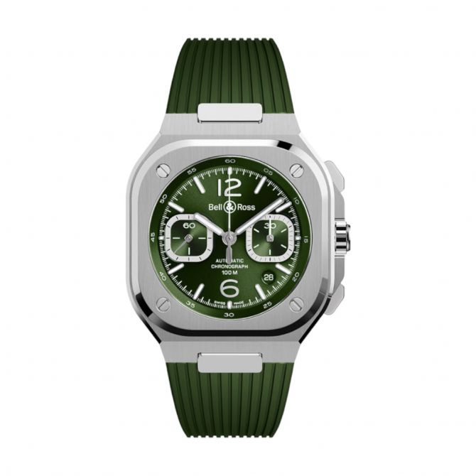 Bell and Ross B 05 Chronograph 42mm Men s Watch Green Dial