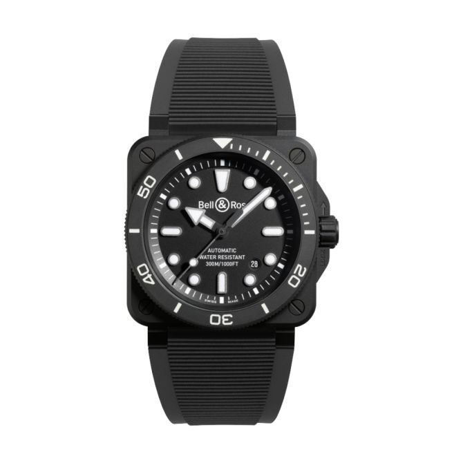 Bell & Ross BR 03 Diver Watch, Black Matte Ceramic Dial