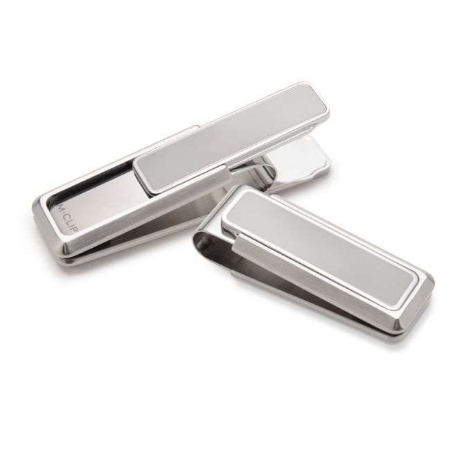 M-Clip Stainless Brushed with Polished Border Money Clip