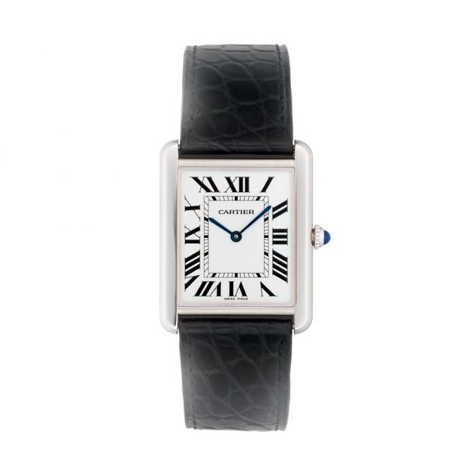 Cartier Men's W5200003 Tank Solo Stainless Steel Watch with