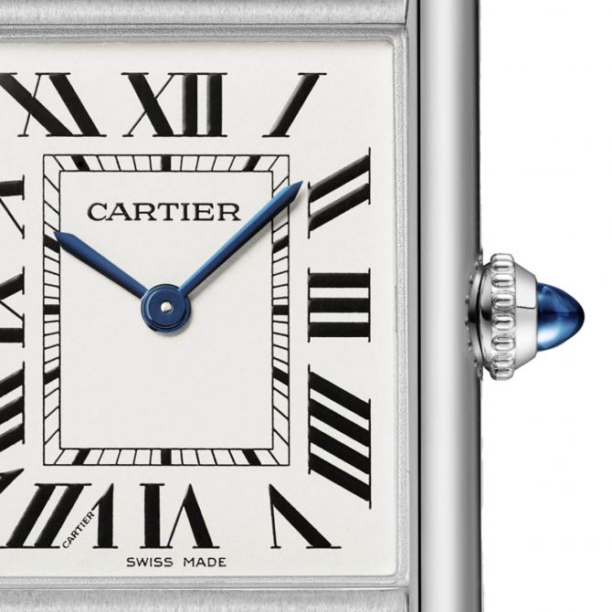 Cartier Tank Louis Cartier 29.5mm Small Watch, Silver Grained Dial
