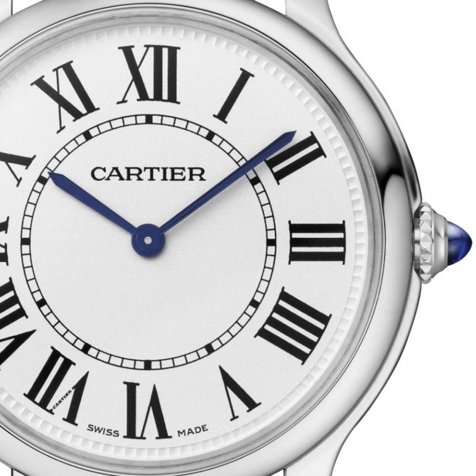 Cartier Ronde Must de Cartier 36mm Watch, Sandblasted Silvered 