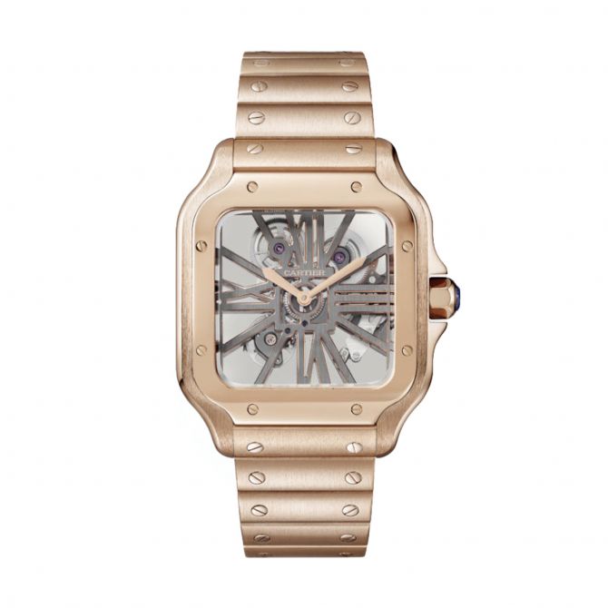 Santos de 2024 cartier rose gold