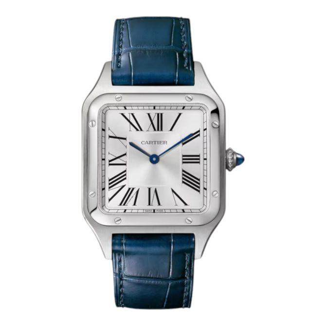 Cartier Santos Dumont 43.5 x 31.4mm Men's Watch, Silver Dial