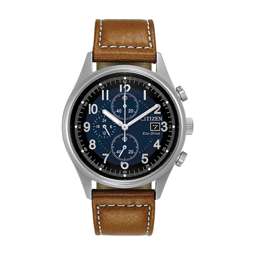 Citizen Chandler Brown Leather Strap 42mm Men's Watch