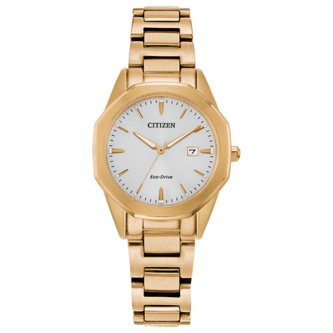 Citizen Eco-Drive Corso Women's Watch, Gold/White