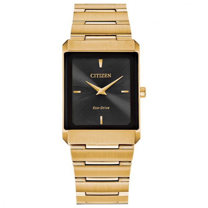 Citizen Stiletto 28mm Watch, Gold and Black Dial