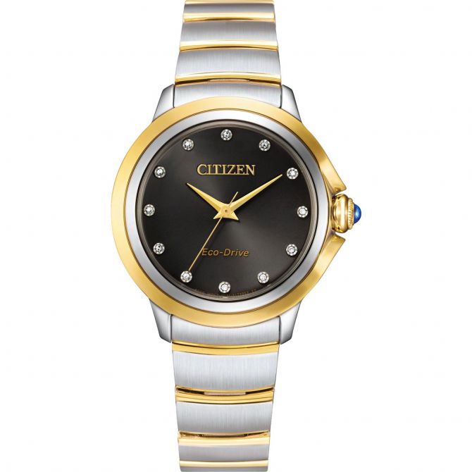 Citizen Ceci 32mm Women's Watch, Black and Diamond Dial