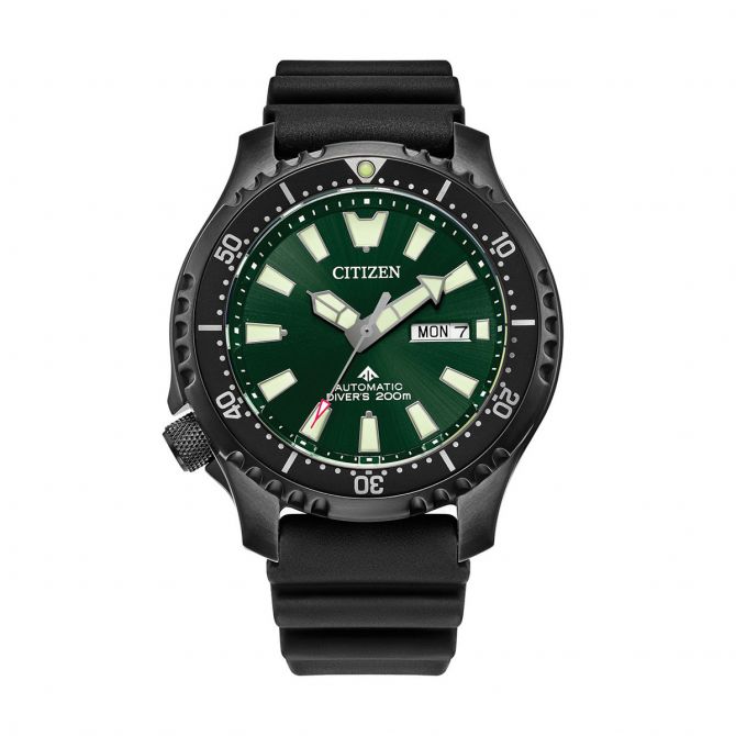 Citizen Promaster Dive Automatic 44mm Watch, Black and Green Dial