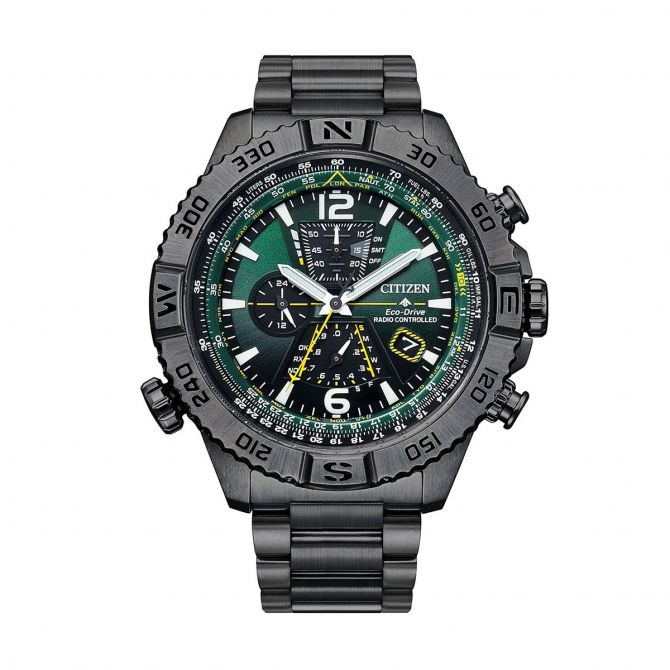 Citizen Promaster Navihawk A-T 48mm Men's Watch, Green Dial