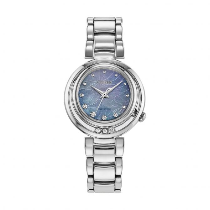 Citizen L Arcly 29.8mm Women's Watch, Blue Mother of Pearl an Diamond Dial