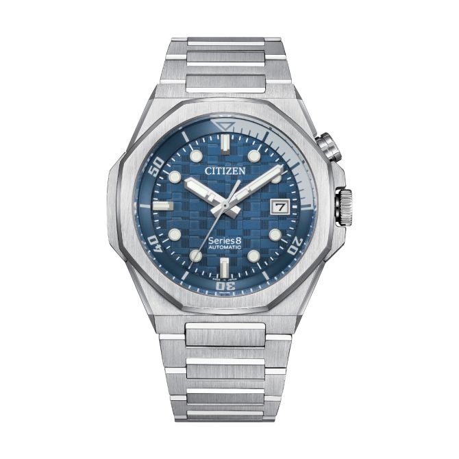 Citizen Series8 890 Automatic 42.6mm Men's Watch, Blue Textured Dial