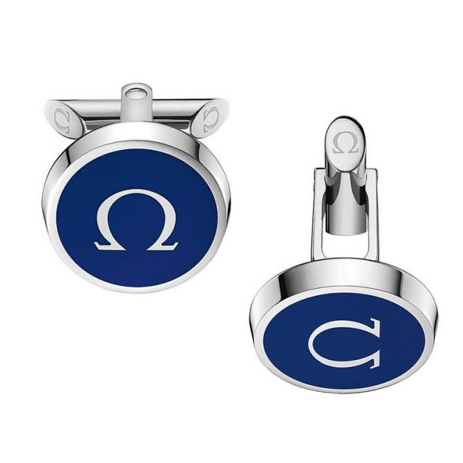 Omega Mania Cufflinks Blue