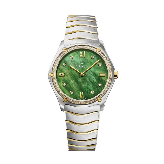 EBEL Sport Classic 33mm Watch, Green Mother of Pearl Dial