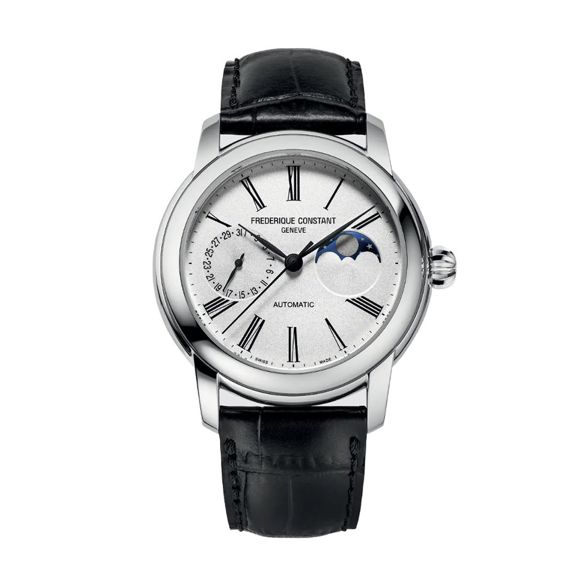 Frederique Constant Manufacture Classic Moonphase 42mm Watch, Silver ...