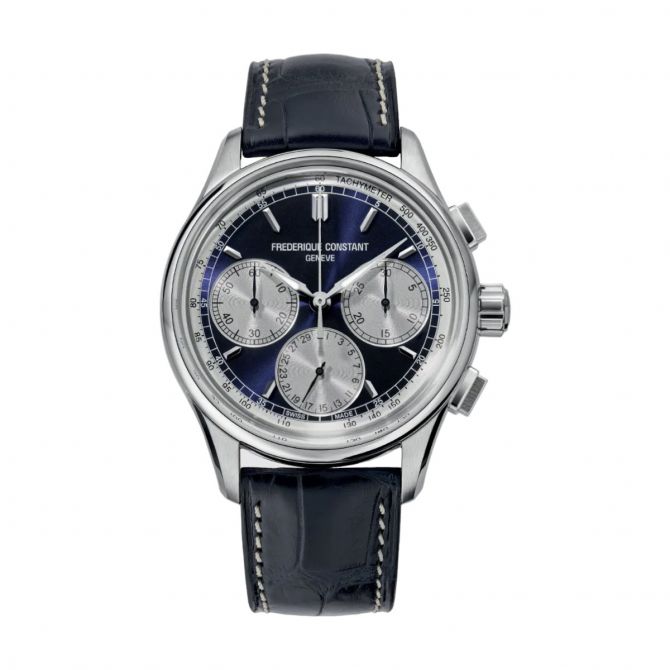 Frederique Constant Manufacture Classic Flyback Chronograph 42mm Men's Watch, Blue Dial