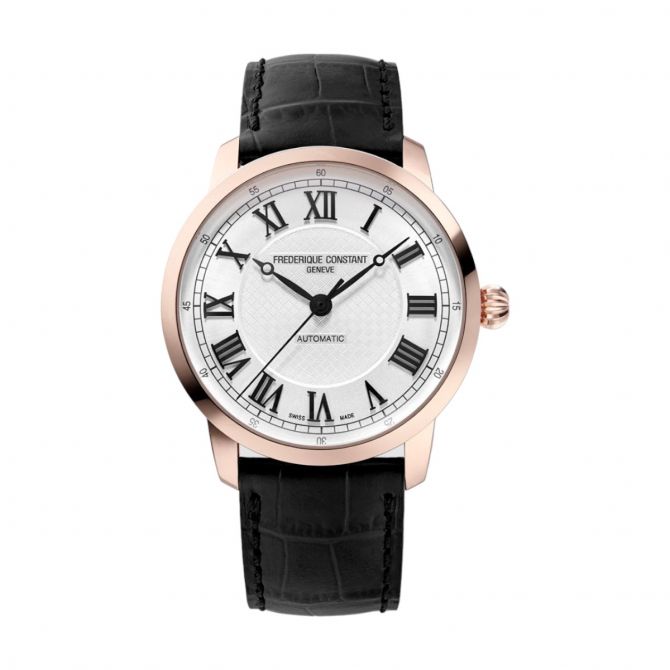 Frederique Constant Classics Premiere 38.5mm Men's Watch, Silver Pattern Dial