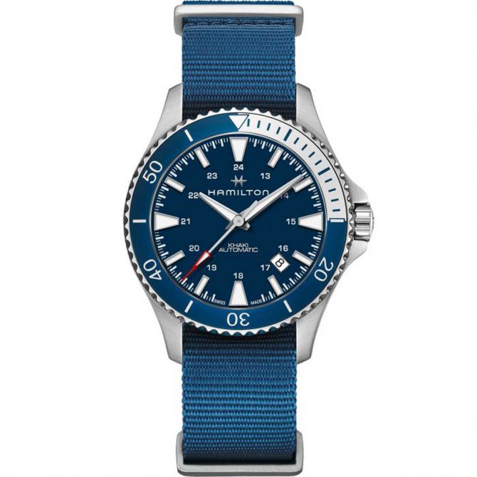 Hamilton Khaki Navy Scuba Auto 40mm Watch, Navy and White Dial