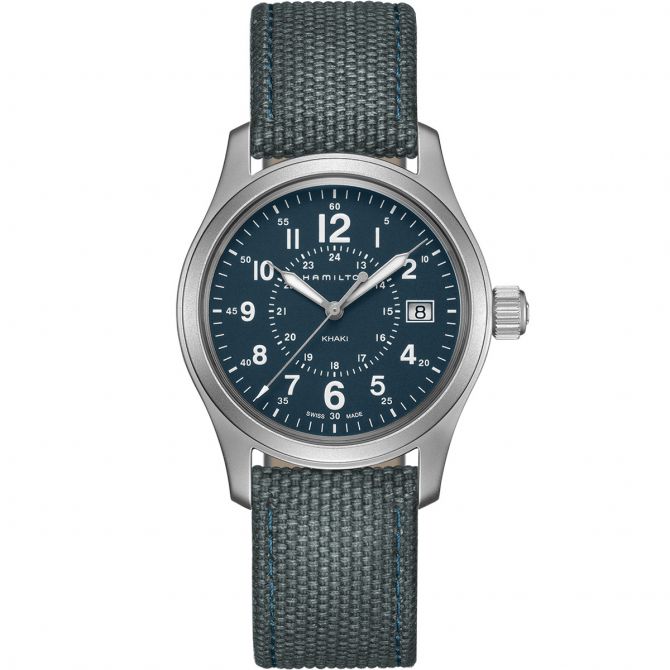 Hamilton Khaki Field Quartz 38mm Watch, Blue Dial