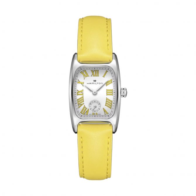 Hamilton American Classic Boulton Small Second Quartz 23.5mm x 27.40mm Women's Watch, Yellow Dial