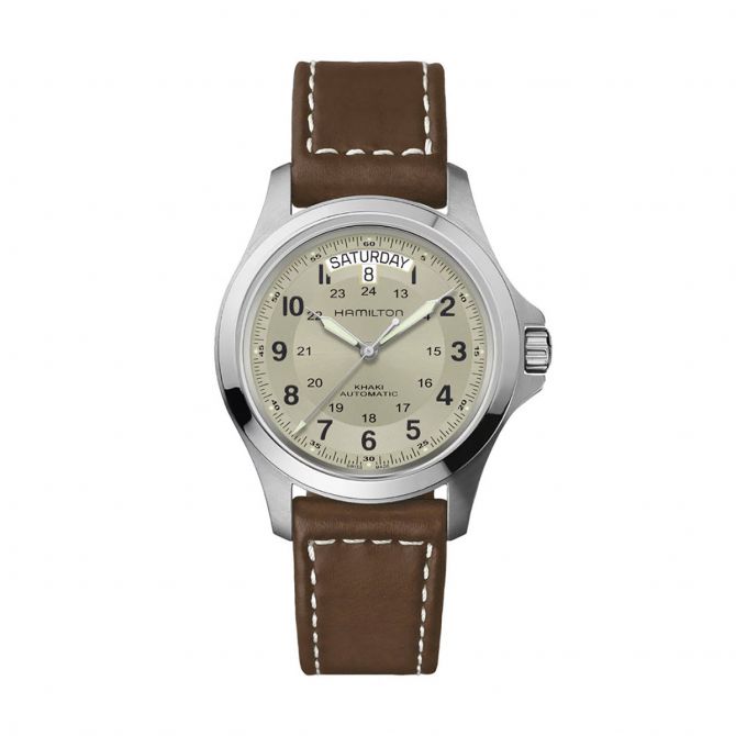 Hamilton Khaki Field King Automatic 40mm Men's Watch, Beige Dial