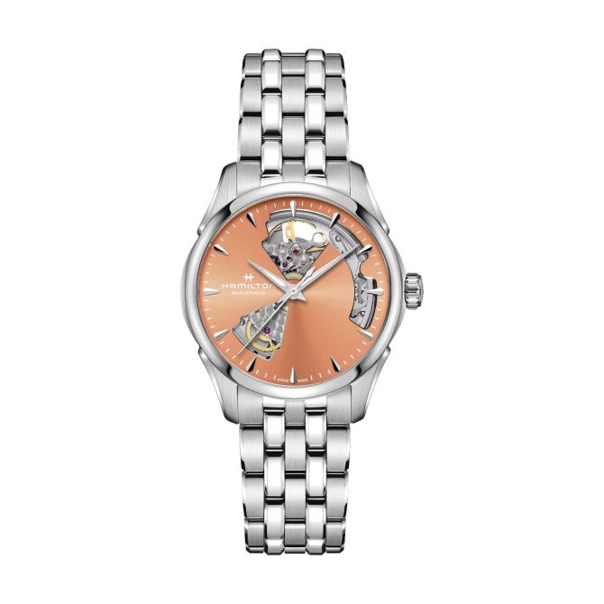 Hamilton Jazzmaster Open Heart Lady Automatic 36mm Watch, Apricot Dial