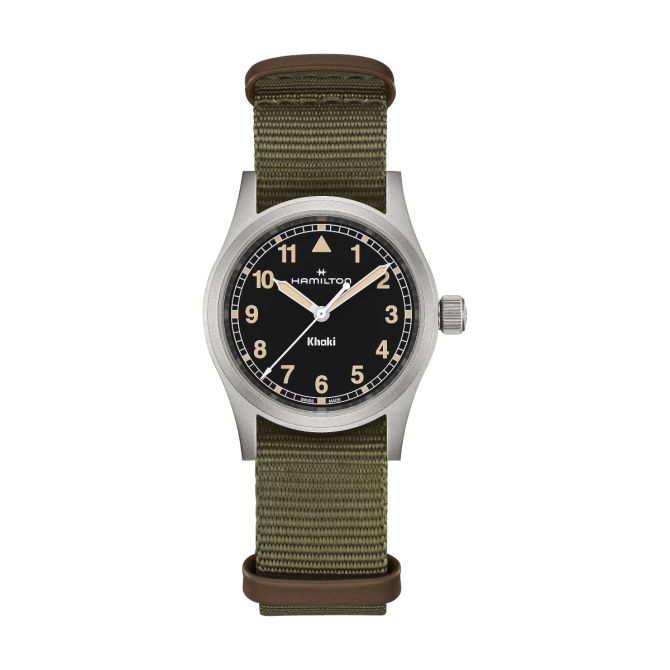 Hamilton Khaki Field Quartz 33mm Men's Watch, Black Dial