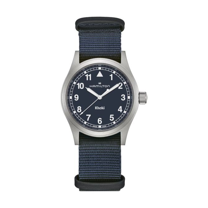 Hamilton Khaki Field Quartz 38mm Men's Watch, Blue Dial