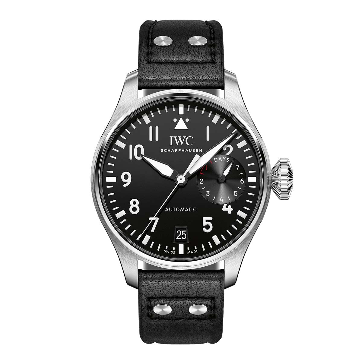 IWC Schaffhausen Big Pilot's 46.2mm Watch, Black and White Dial | Borsheims