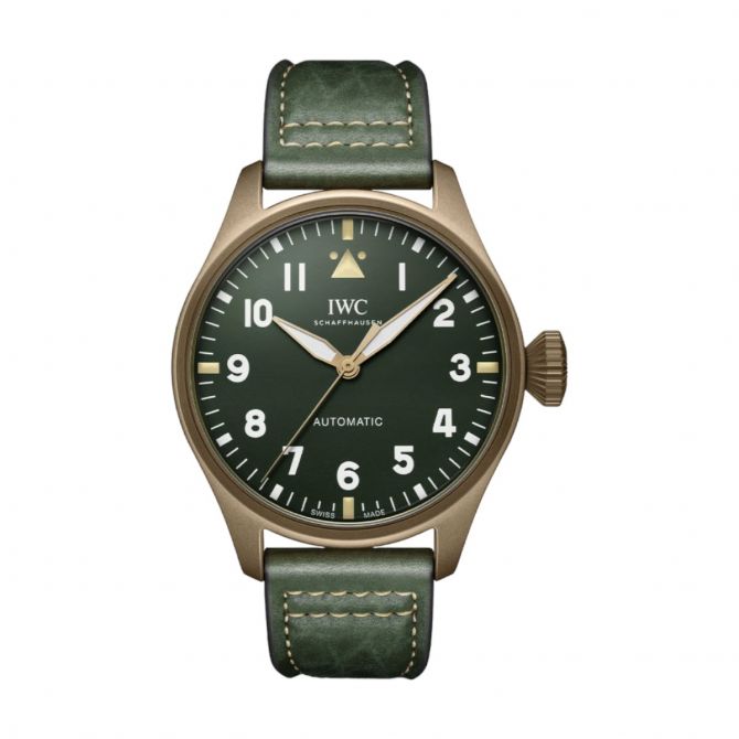 IWC Schaffhausen Big Pilot Spitfire 43mm Men's Watch, Green Dial