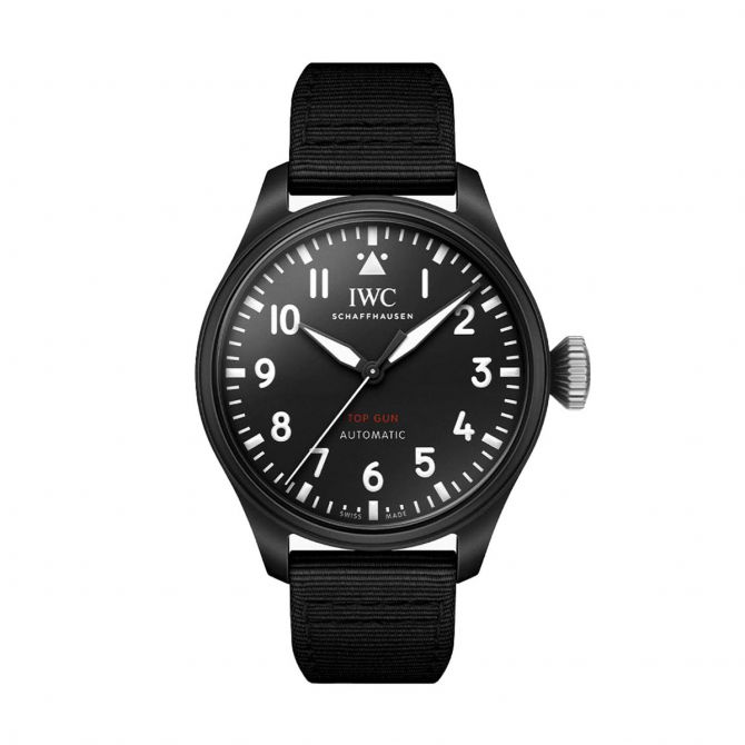 IWC Schaffhausen Big Pilot's Top Gun 43mm Watch, Black Dial