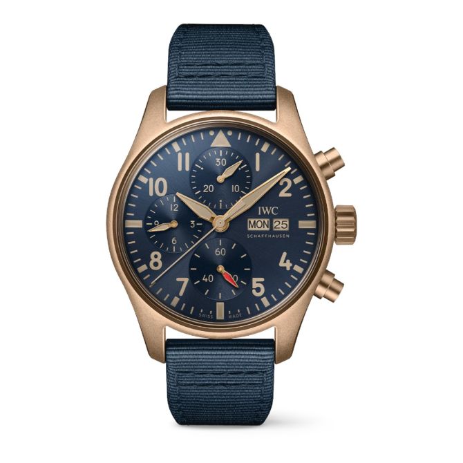 IWC Schaffhausen Pilot's Chronograph 41mm Automatic Watch, Blue Dial