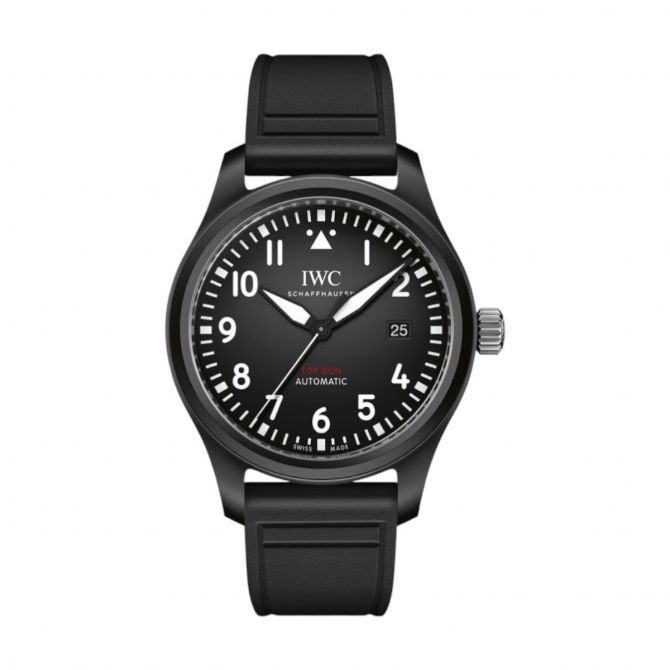 IWC Schaffhausen Pilot Top Gun Automatic 41mm Men's Watch, Black Dial